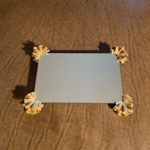 Jay Strongwater- “Naomi” Ruffled Blush Tea Towel Holder